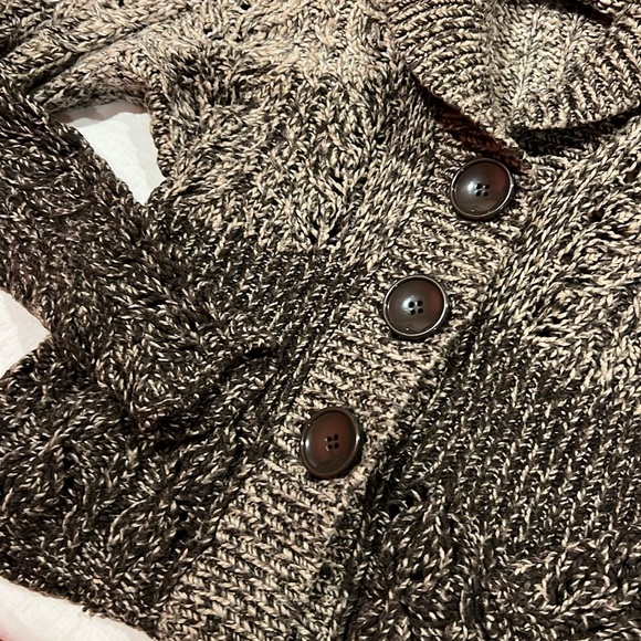 calson women’s knit cardigan collared grey multicolor sweater button down xs - Picture 2 of 5